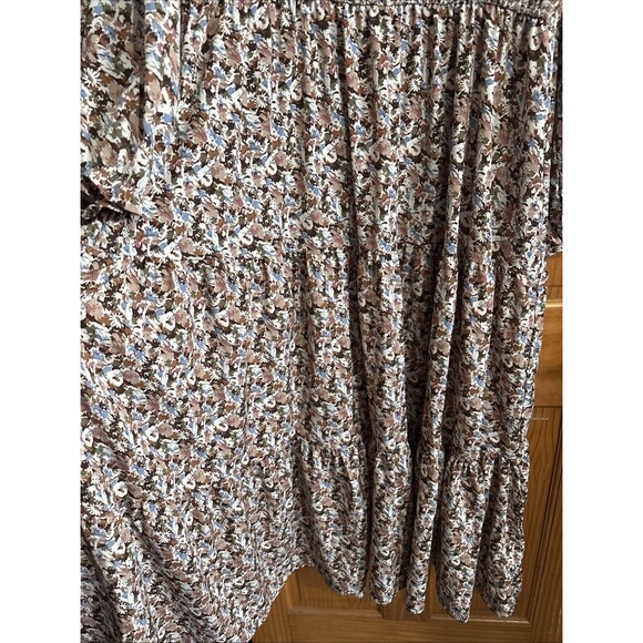 Hayden Los Angeles Dress Womens 3XL Floral Smocked Maxi Boho Plus Size Cottage - Picture 4 of 8